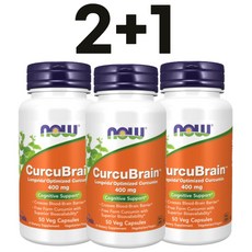나우푸드 커큐브레인 커큐민 롱비다 400mg 50캡슐 3개