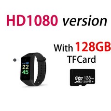 액션캠 미니 카메라 손목 시계 HD 액션 카메라 시크릿 뷰 알람 DVR 회의 녹화 보안 마이크로 비디오 녹음기, 6.128GB