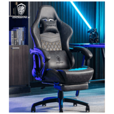 Dowinx 게이밍 의자 컴퓨터 리프팅 재택 근무 학생방, 블랙 회전형 리프팅팔걸이