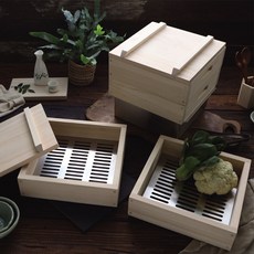 편백찜기 키친아트 편백나무 2단 찜기 풀세트 KAP-C332L 315 x 300 x 292 mm 1개