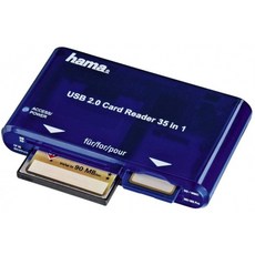 [독일] 하마 카드 리더 USB 2.0 - 35-in-1 (카드 리더 카드 리더 SD / SDHC / SDXC CF 마이크로 SDC /, 단일옵션