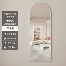 럭셔리 전신거울 앤틱한 둥근거울 모던한 고급 특별한, 부정하다, 1500x800mm, 심플 실버 120x30 고화질 방폭(벽걸이)3 - 엔틱전신거울