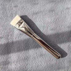 GECOMO 백색모 파운데이션 브러쉬 실버핸들 메이크업 파운데이션 베이스 브러쉬