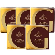 Godiva 고디바 G 큐브 밀크 초콜릿 솔티드 카라멜 가나슈 10 개입 81 g 5개세트, 5세트, 81g