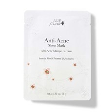 100% PURE 100 % 퓨어 시트 마스크 티트리 오일 히알루론산 1 팩, 상세페이지참조