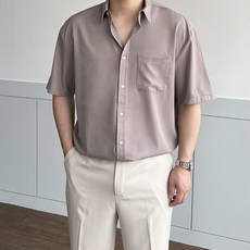 우모르 남녀공용 링클프리 반팔 여름 셔츠 구김없는 와이셔츠 빅사이즈남방