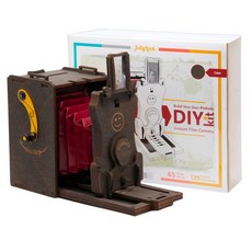 JollyLook 핀홀 Mini 인스턴트 필름 카메라 DIY 키트 Staind Brown JLK001, 2) 스테인드 브라운, 1개