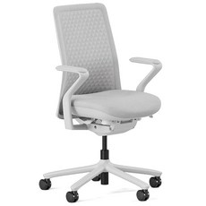  Branch Verve Chair - 윤곽이 잡힌 시트 백과 조절 가능한 요추 받침대가 있는 고성능 이그제큐티브 사무실 의자 알루미늄 베이스가 고밀도 폼 쿠션 최대 124.7kg(, 미스트 