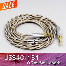 Type6 756 코어 7n Litz OCC 실버 도금 이어폰 케이블 Hifiman Sundara anananda HE1000se HE6se DEVA he400se Arya He-, 1.25m, 3.5mm 3 pole