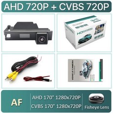 차량용카메라 GreenYi 자동차 후방 카메라 170 도 렌즈 AHD 1080P 현대 투싼 IX35 뷰익 리갈 쉐보레 말리부 차량용, 02 AHD720P-CVBS720P