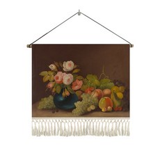 고전 꽃 벽걸이 담요 침실 소파 배경 벽 걸이 천 벽화 장식 걸이 그림 전기 계량기 상자 가리개 천 수술 함유