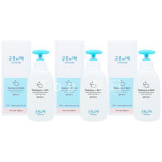 궁중비책 샴푸앤바스 350ml 1+1+1 신생아바디워시 유아샴푸 임신선물, 3개