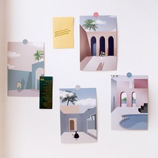 파스텔 모던 일러스트 벽포스터 8장 SET