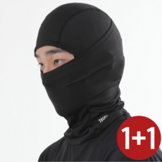 테오핏 사계절 남성 바라클라바 1+1, 블랙+블랙, 1세트 블랙+블랙, 2개