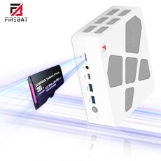 [성의샵] FIREBAT A8 /Z8 미니PC 데스크탑 게이밍 MINI PC 베어본 게임 오피스 AIPC PC AMD Ryzen R7-8845HSR9-7940H/R9-7940H, A8(R7-8845HS)-화이트, 16G+1TB