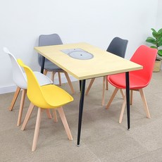 카미코코 LPM 32T 1200x750 불판 테이블 (에펠 다리) 가정용 영업용, 1200x750 네추럴(블랙)