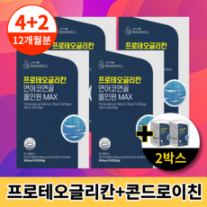 프로테오글리칸 연어코연골 600mg 식약청인증 소연골 콘드로이친, 6박스, 60정