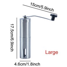 수동 커피 연마 갈이 갈기 설정 휴대용 세라믹 원추형 캠핑 여행, 1.Large, 1) Large, 1개