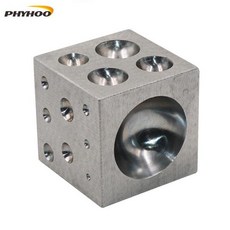 PHYHOO 광택 고탄소강 캐비티가 있는 사각 대핑 블록 벨 제작 펀칭 도구 보석 제작 도구, 1개