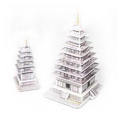 크래커플러스 3D 입체퍼즐 종이모형 건축물 만들기 학습교재, 미륵사지 정림사지석탑, 1개