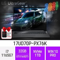 LG 2021 울트라기어 17UD70P-PX76K [입고완료], 1TB, 윈도우 포함, 32GB