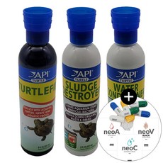 에이피아이 API 터틀픽스 터틀워터 터틀슬러지 237ml 8oz 거북이 관리 세트, 237ml 8oz 세트, 1개