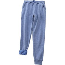 안동니웰 여성 겨울 트랙 팬츠 셰르파 안감 스웨트 운동 조거 레저 플러시 스포츠 바지, Blue, Large