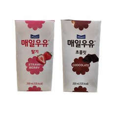 매일 멸균 우유 딸기 200mlx24개 + 초콜릿 200mlx24개