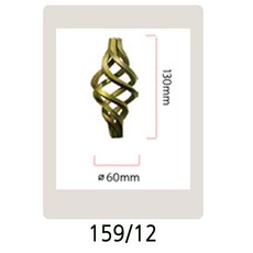 철단조부속 2 시리즈 단조난간대 부속 철단조 난간동자 계단 메란다 휀스 방범창, 159/12, 1개
