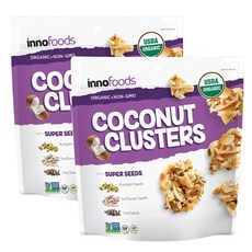 [1+1]이노푸드 코코넛 클러스터 슈퍼 씨드 567g INNO FOODS ORGANIC COCONUT CLUSTERS WITH SUPER SEEDS, 2개