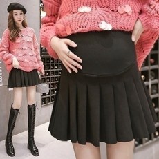 임부 미니 모직 겨울폼 얼간아줌마 가을 옷 와이드 루즈핏 클래식 타입 트렌드 두꺼운 플리츠