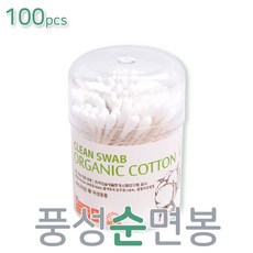 코스모스 순면봉(국산)원형 100pcs 항균면봉 나무면봉 원통면봉, 1개