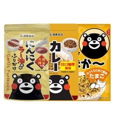 쿠마몬 후리가케 마늘맛 카레맛 계란맛 3종세트, 1개