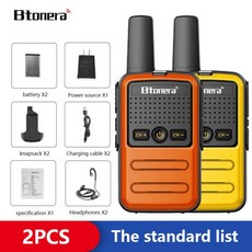 Btoera 미니 워키토키 PMR 446 용 양방향 라디오 Ht PTT 5W 16CH UHF 400-470MHz 2, 09 카키색_02 EURO