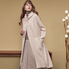 에레디타 울 블렌디드 후드 니트 코트 가디건 베이지