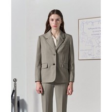 플라스틱아일랜드 [기획]싱글 투버튼 세미 오버핏 자켓 (PQ1EJ261) 439379