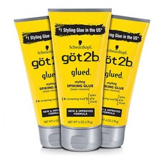 Got2b Glued Spiking Hair Glue 갓투비 헤어 스타일링 스파이킹 글루 6oz 170g 3개, 단일상품