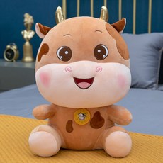 귀여운 송아지 선물봉제인형 소띠 새해 맞이 선물, 갈색_25cm