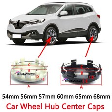 자동차 휠 허브 센터 캡 림 커버 배지 로고 엠블럼 외부 액세서리 3D 54mm 56mm 57mm 60mm 65mm 68mm 4 개, [11] 4pcs 68mm Black, 4개