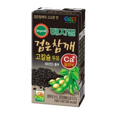 베지밀 검은참깨 고칼슘 두유, 190ml, 24개