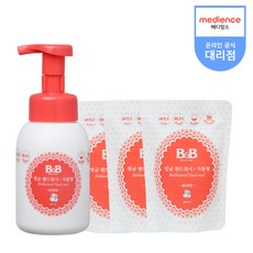 비앤비 항균 핸드워시 웜코튼 용기 300ml + 리필 200ml x 3, 1세트
