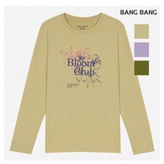 NCPC 뱅뱅 50% 가을 여성 편안하게 컬러풀 플라워 그래픽 레터링 긴팔 티셔츠 라일락