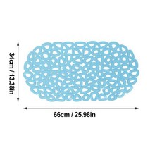 PVC 미끄럼 방지 욕실 매트 빠른 건조 발 마사지 방수 샤워 매트 흡입 컵 부드럽고 편안한 욕조 매트, 한개옵션2, 05 Sky Blue