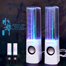 LED 춤 물 분수 쇼 음악 빛 컴퓨터 스피커 노트북 PC 아이폰 MP3 전화 가제트 액세서리|컴퓨터 스피커|, 1개, Black, CHINA