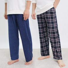 1+1 폭스 피치기모 패턴 파자마 잠옷 바지 E3 2종세트 남성용