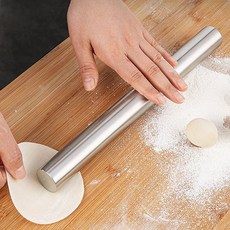 GDM 밀가루 빵가루 반죽밀대 베이킹 스텐밀대 조이, 본상품선택, 1개