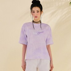 체이스컬트 여성 전판 나염 레터링 반팔 티셔츠-DBRG5884D0T