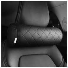 메이튼 차량용 프리미엄 목쿠션 자동차 목베개 1+1, 새들브라운1+1