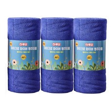 빨아쓰는 행주 하루온 마이크로화이버 롤행주 30cm 블루, 3개, 1롤