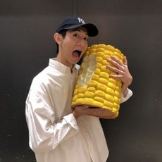 스툴 햄버거 의자 옥수수 음식 모형 장식품 소품 체어 인테리어 디자인 식당 카페, B